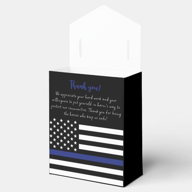 Custom Police Officer Law Enforcement Appreciation Favour Box (Opened)