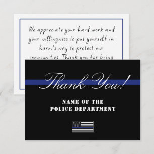 Custom Police Officer Law Enforcement Appreciation Thank You Card