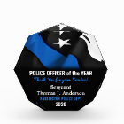 Custom Police Officer Of The Year Thin Blue Line