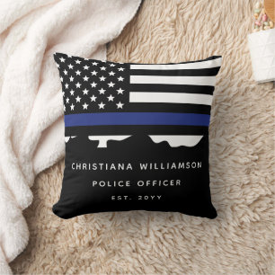 Custom Police Officer Police Academy Graduation  Cushion