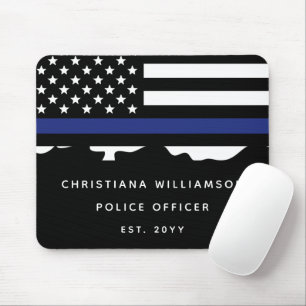 Custom Police Officer Police Academy Graduation  Mouse Pad