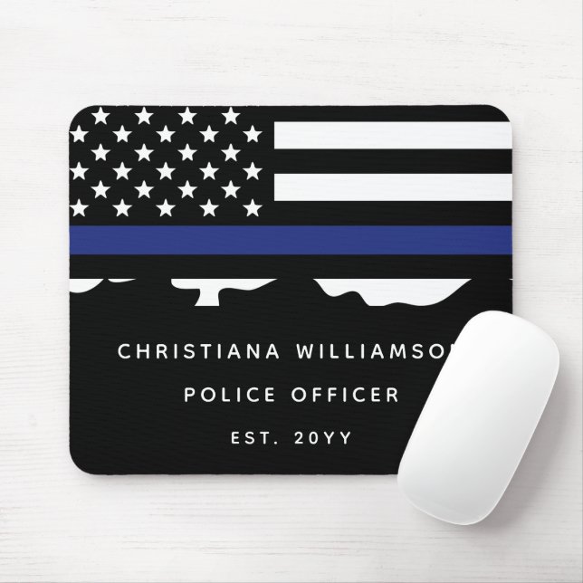 Custom Police Officer Police Academy Graduation  Mouse Pad (With Mouse)