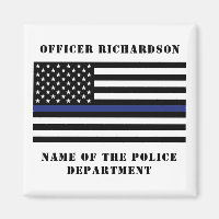 Custom Police Officer Thin Blue Line Police
