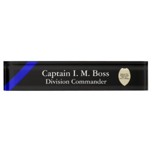Custom Police Patch or Badge Desk Name Plate