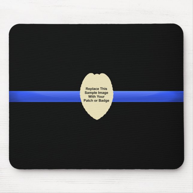 Custom Police Patch or Badge Mouse Pad (Front)