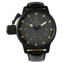 Custom Police Retirement Watch Gold Roman Numerals