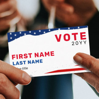 Custom Political Campaign Election Business Card