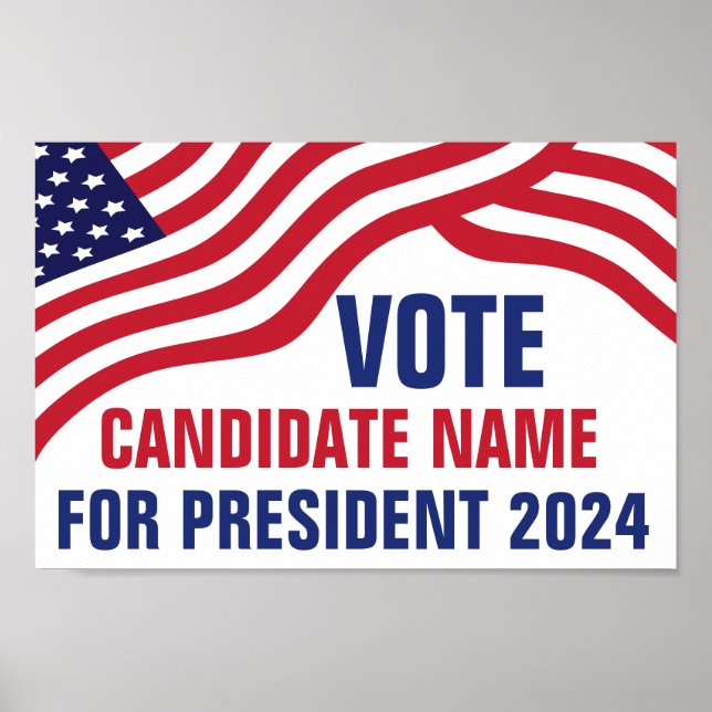 Custom Political Candidate 2024 Election Campaign  Poster (Front)