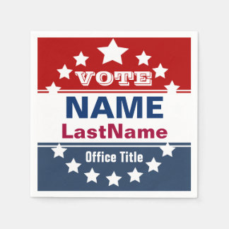 Custom Political Election Campaign Template Napkin
