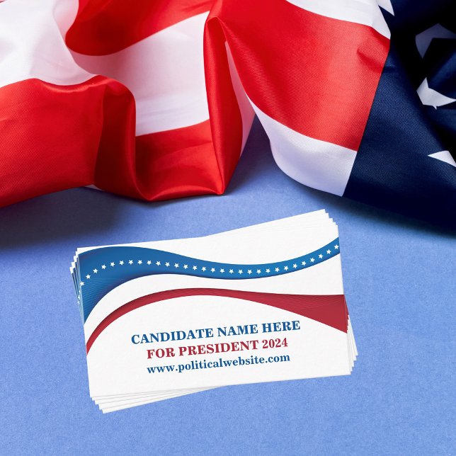 Custom Political Election Candidate 2024 Business Card (Creator Uploaded)