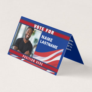 Custom Politics Campaign Template Business Card