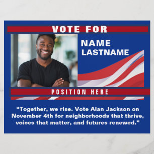 Custom Politics Campaign Template Flyer