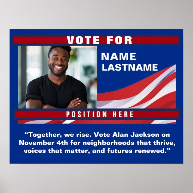 Custom Politics Campaign Template Poster (Front)