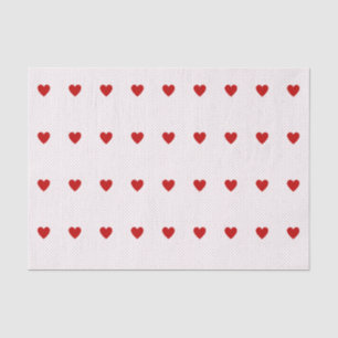 Custom Polka Dot Red White Background Monogram Tissue Paper