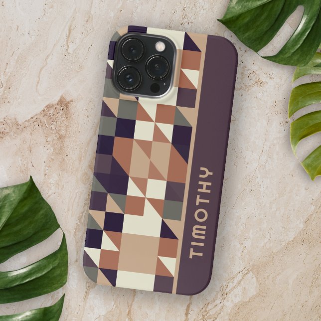 Custom Polygon Triangles Squares Art Pattern Case-Mate iPhone Case (Creator Uploaded)
