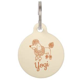 Custom Poodle Dog ID Tag – Personalised Pet Name