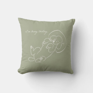 Custom Poodle Dog Mom Pillow Funny I'm Busy Today 