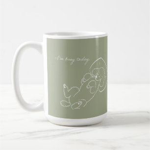 Custom Poodle Dog Mum Mug - Funny I'm Busy Today 