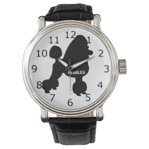 CUSTOM Poodle Dog Silhouette Watch
