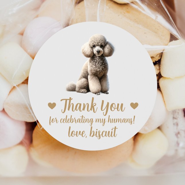Custom Poodle Dog Wedding Favour Stickers (Creator Uploaded)