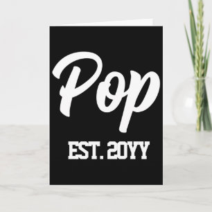 Custom Pop Est Year Personalised Gift New Grandpa Card