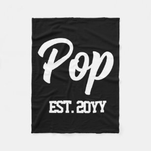 Custom Pop Est Year Personalized Gift New Grandpa Fleece Blanket