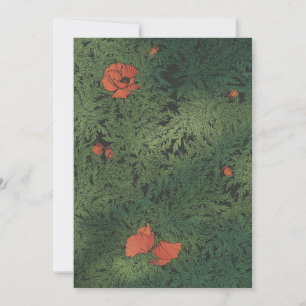 Custom Poppy Floral Personal Stationery  Card