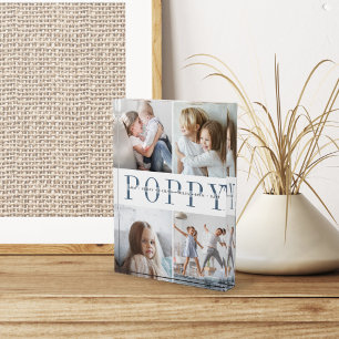 Custom Poppy Grandchildren Photo Block