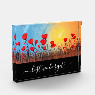 Custom Poppy Painting Lest We Forget Photo Block