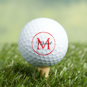 Custom Popular Monogram Initial Letter Name 3 Pack Golf Balls