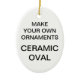 Custom Porcelain Oval Christmas Tree Ornament