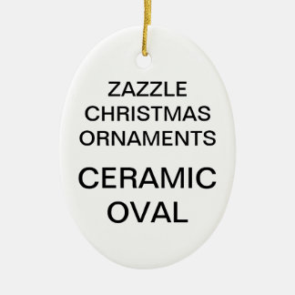 Custom Porcelain Oval Christmas Tree Ornament