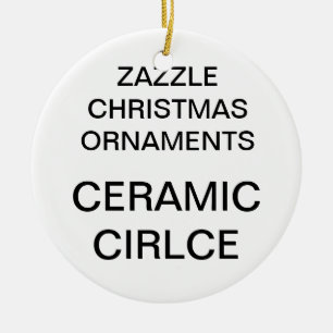 Custom Porcelain Round Christmas Tree Ornament