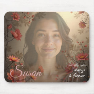 Custom Portrait for Her – Personalized Photo Gift Mouse Pad