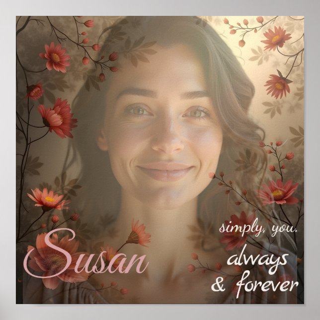 Custom Portrait for Her – Personalized Photo Gift Poster (Front)