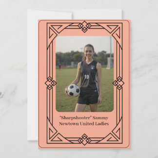 Custom Portrait Photo Soccer Testimonial Invite