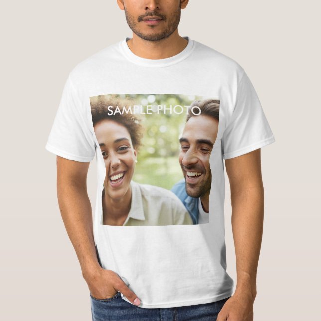 Custom Portrait Picture Personalised Graphic Tee (Front)