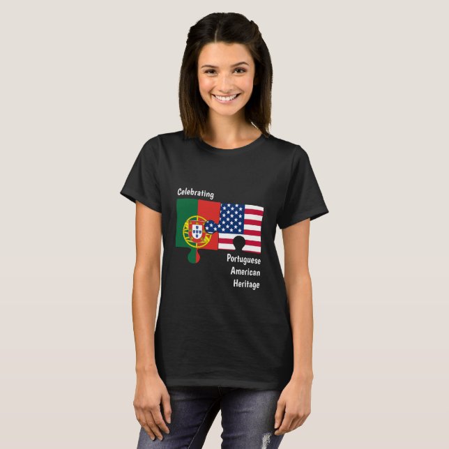 Custom Portuguese American  T-Shirt (Front Full)