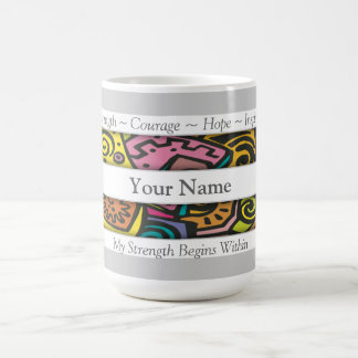 Custom Positive Affirmation Abstract Art Coffee Mug