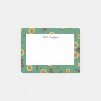 Custom Post-it note Sunflower, Make it happen