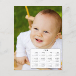 Custom Postacard Size Photo 2014 Calendar Postcard