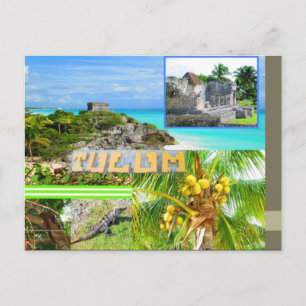 CUSTOM POSTCARDS- CANCUN COLLAGE 4 POSTCARD