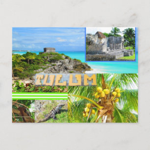 CUSTOM POSTCARDS- CANCUN COLLAGE 4 POSTCARD