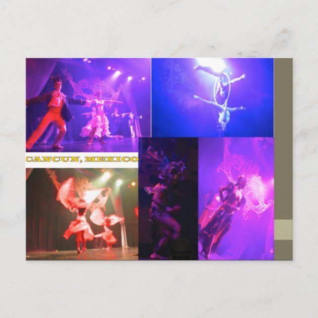 CUSTOM POSTCARDS- CANCUN COLLAGE 7 POSTCARD (Front)