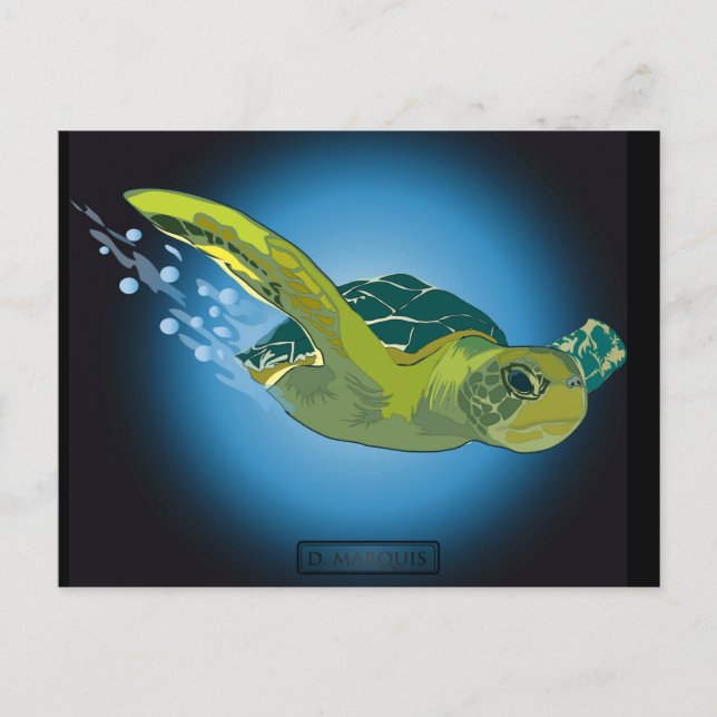 CUSTOM POSTCARDS- SEA TURTLE POSTCARD (Front)