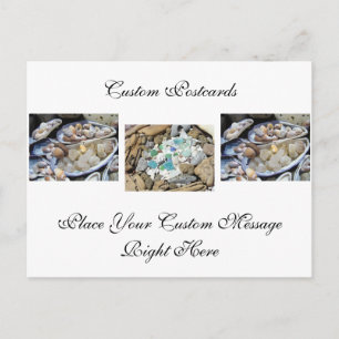Custom postcards Seashells Agate Rocks Summer