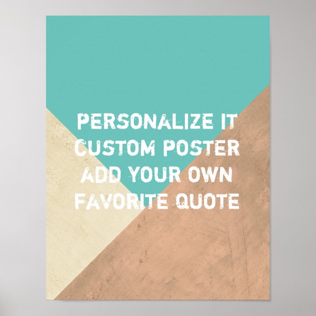 custom poster add your own quote distressed style (Front)