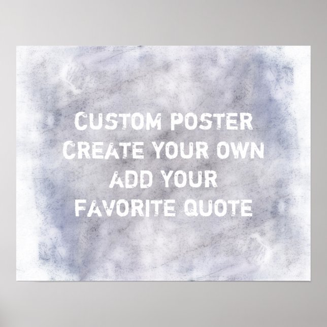 custom poster add your quote shabby chic style (Front)