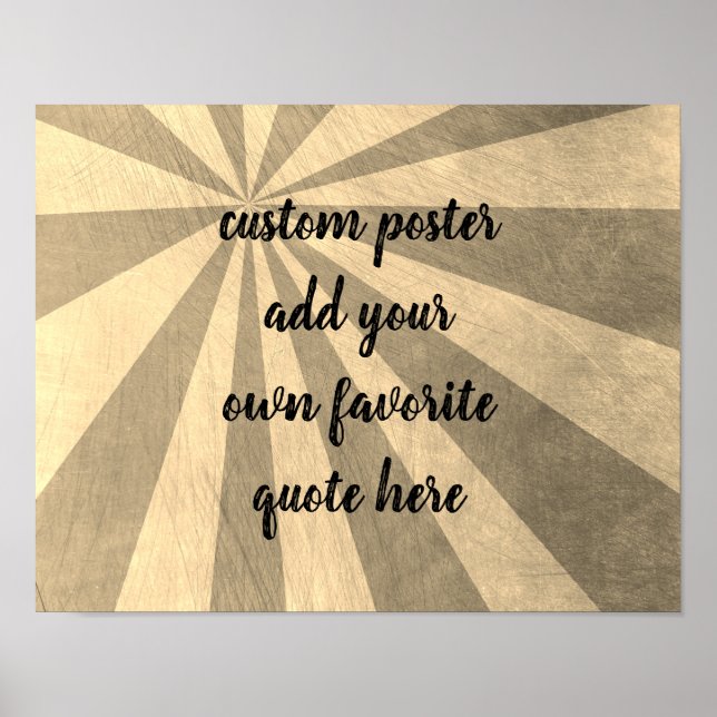 custom poster add your quote to personalise (Front)