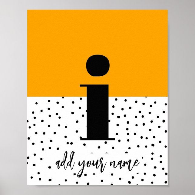 CUSTOM - Poster - Lower Case i (Front)